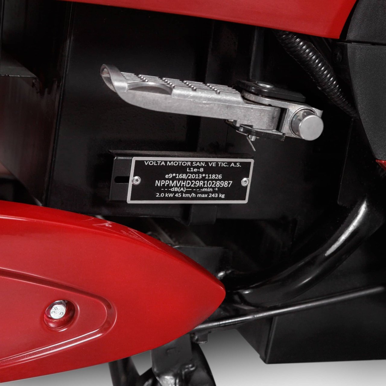 Voltarom S2, motor 2000W, autonomie pana la 60 km, viteza maxima 25 km pe ora, Scuter electric Fara Permis, Rosu